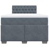 vidaXL Box spring postel s matrac&iacute; tmavě &scaron;ed&aacute; 120 x 200 cm samet