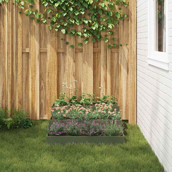 vidaXL Zahradn&iacute; pěstebn&iacute;k Olivově zelen&aacute; 90 x 90 x 35 cm