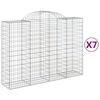 vidaXL Klenut&eacute; gabionov&eacute; ko&scaron;e 7 ks 200x50x140/160cm pozinkovan&eacute; železo