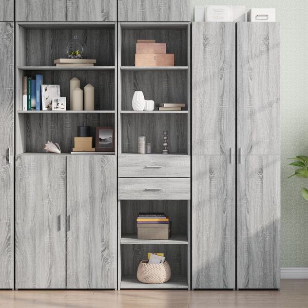 vidaXL Skříň highboard šedá sonoma 50 x 42,5 x 185 cm kompozitní dřevo