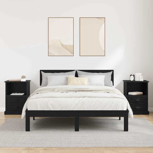 vidaXL Nočn&iacute; skř&iacute;ňka 2 pcs Čern&yacute; dub 36 x 43 x 60 cm kompozitn&iacute; dřevo