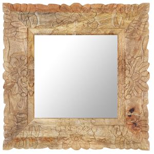 vidaXL Zrcadlo 50 x 50 cm masivn&iacute; mangovn&iacute;kov&eacute; dřevo