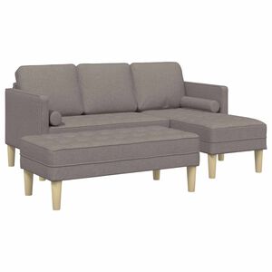 vidaXL Set pohovek 2 ks Taupe Polyester