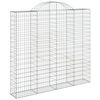 vidaXL Klenut&yacute; gabionov&yacute; ko&scaron; 200 x 30 x 180/200 cm pozinkovan&eacute; železo