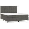 vidaXL Box spring postel s matrac&iacute; tmavě &scaron;ed&aacute; 160x200 cm samet