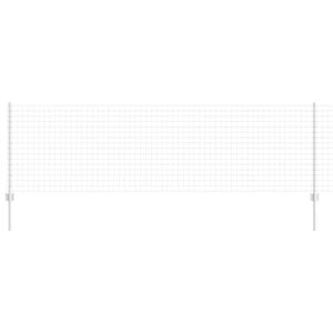 vidaXL Plot s sloupkem Stř&iacute;brn&aacute; 0,8 x 25 m Ocel