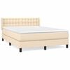vidaXL Box spring postel s matrac&iacute; kr&eacute;mov&aacute; 140x200 cm textil