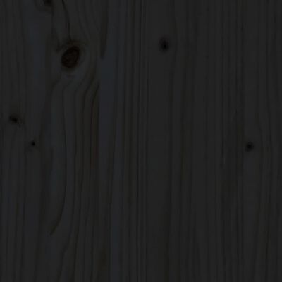 vidaXL Stojan na dřevo na kolečkách černý 76,5x40x108 cm borovice