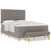 vidaXL Postel s boxspringem s čelo Taupe 200 x 140 cm textil