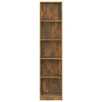 vidaXL 5patrová knihovna kouřový dub 40 x 24 x 175 cm kompozitní dřevo