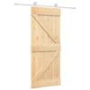 vidaXL Posuvn&eacute; dveře 85 x 210 cm Masivn&iacute; borov&eacute; dřevo (neupraven&eacute;)
