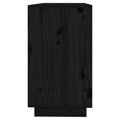 vidaXL Příborník černý 111 x 34 x 60 cm masivní borové dřevo