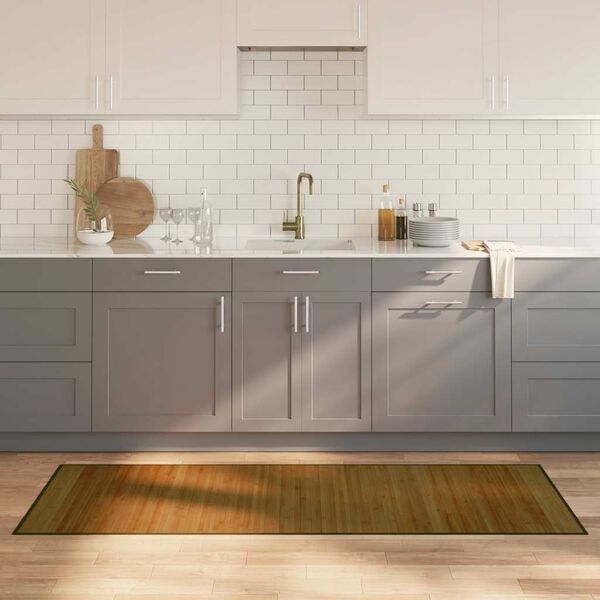 vidaXL Koberec obd&eacute;ln&iacute;kov&yacute; hněd&yacute; 70 x 200 cm bambus