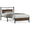 vidaXL R&aacute;m postele bez matrace Dub hněd&yacute; 107x203 cm Dřevěn&eacute; konstrukce