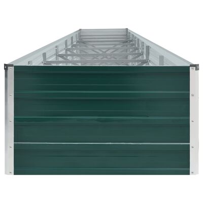 vidaXL Vyvýšený záhon pozinkovaná ocel 600 x 80 x 45 cm zelený