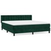 vidaXL Box spring postel s matrac&iacute; tmavě zelen&aacute; 180x200 cm samet