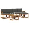 vidaXL Venkovn&iacute; pohovkov&aacute; souprava 6 pcs Přirozen&aacute; a Anthracitov&aacute;
