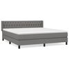 vidaXL Box spring postel s matrac&iacute; tmavě &scaron;ed&aacute; 180x200 cm textil