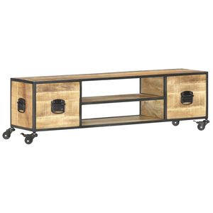 vidaXL TV stolek 130 x 30 x 39 cm masivn&iacute; mangovn&iacute;kov&eacute; dřevo