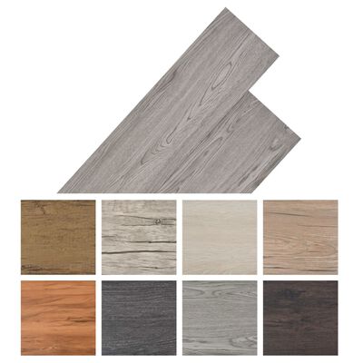 vidaXL Nesamolepicí PVC podlahová prkna 5,26 m² 2 mm tmavě šedá