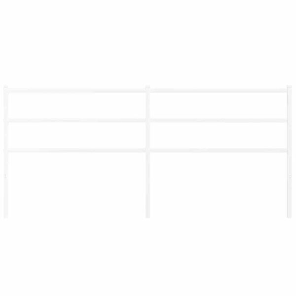 vidaXL Kovov&eacute; n&aacute;hradn&iacute; čelo postele b&iacute;l&eacute; 200 cm