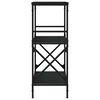 vidaXL Knihovna se 3 policemi černá 59 x 35 x 90,5 cm kompozitní dřevo