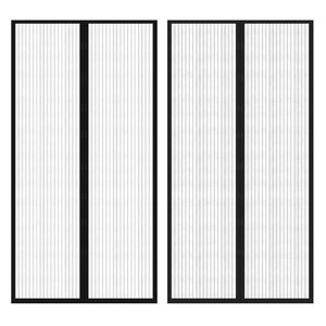 vidaXL Z&aacute;věs do dveř&iacute; proti hmyzu 210 x 100 cm magnetick&yacute; čern&yacute;