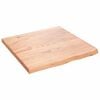 vidaXL Stoln&iacute; deska světle hněd&aacute; 60x60x(2-4)cm o&scaron;etřen&yacute; masivn&iacute; dub