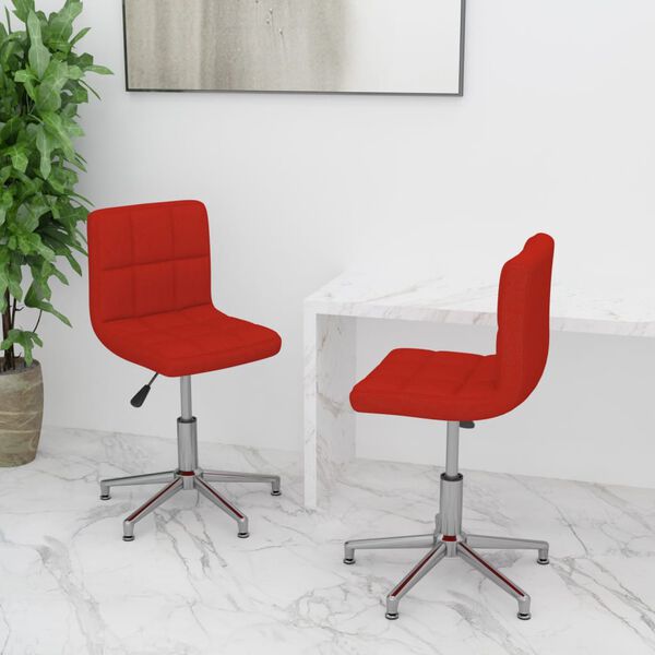 vidaXL Otočn&eacute; j&iacute;deln&iacute; židle 2 ks v&iacute;nov&eacute; uměl&aacute; kůže