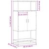 vidaXL Skříň highboard kouřový dub 68x35x139cm kompozitní dřevo a kov