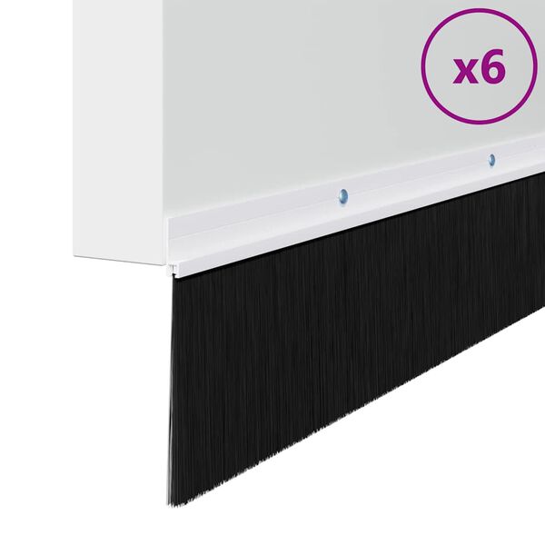 vidaXL &Scaron;roubovac&iacute; těsněn&iacute; dveřn&iacute;ho kart&aacute;če 6 pcs B&iacute;l&aacute; 100 cm