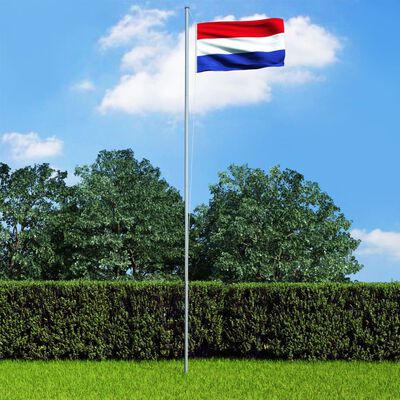 vidaXL Nizozemská vlajka a stožár hliník 6,2 m