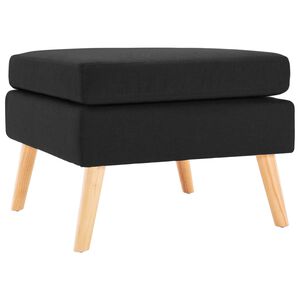 vidaXL Podnožka čern&aacute; textil
