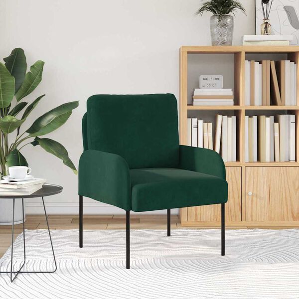 vidaXL Pohovky s pol&scaron;t&aacute;řem 55cm Tmavě zelen&aacute; Překližka