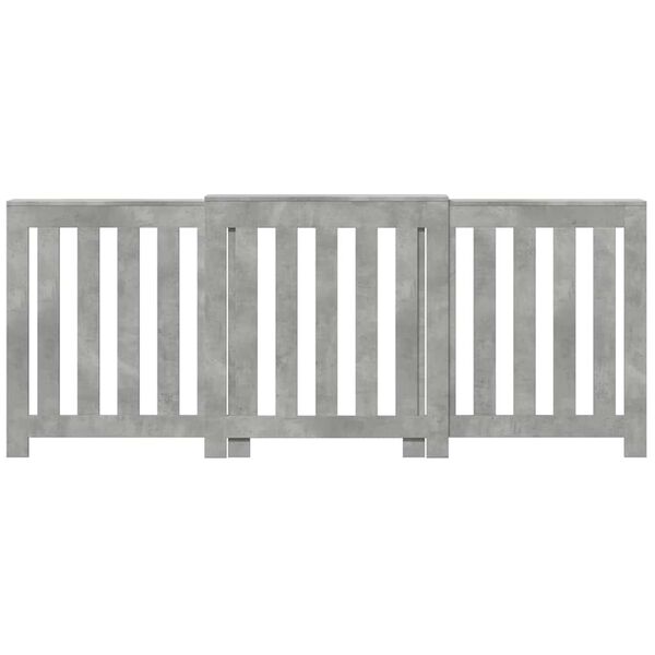 vidaXL Kryt na radi&aacute;tor betonově &scaron;ed&yacute; 205x21,5x83,5cm kompozitn&iacute; dřevo