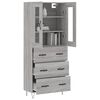 vidaXL Skř&iacute;ň highboard &scaron;ed&aacute; sonoma 69,5 x 34 x 180 cm kompozitn&iacute; dřevo