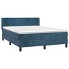 vidaXL Box spring postel s matrac&iacute; tmavě modr&aacute; 140x190 cm samet
