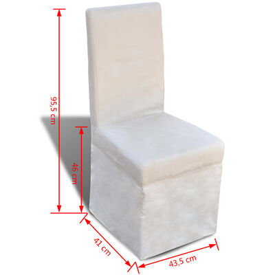 vidaXL Jídelní židle 6 ks krémově bílé textil