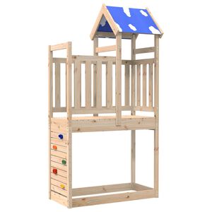 vidaXL Hern&iacute; věž Hněd&aacute; 110,5 x 52,5 x 215 cm Masivn&iacute; borov&eacute; dřevo