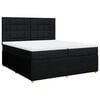 vidaXL Box spring postel s matrac&iacute; čern&aacute; 200x200 cm textil