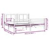 vidaXL R&aacute;m postele čern&yacute; masivn&iacute; borovice 200 x 200 cm