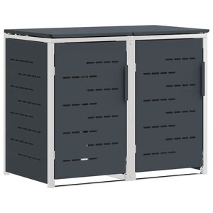 vidaXL Skladov&aacute;n&iacute; odpadkov&eacute;ho kontejneru for 2 Bins 240L Nerezov&aacute; ocel