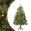 vidaXL Uměl&yacute; sklopn&yacute; v&aacute;nočn&iacute; stromeček s kužely Zelen&aacute; 120 cm