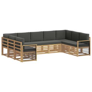 vidaXL Rohov&aacute; sofa sada 9 pcs B&iacute;l&aacute; a antracitov&aacute; 304 x 187,5 x 73 cm