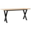 vidaXL Konferenčn&iacute; stolek s X r&aacute;mem 110x40x45,5 cm borovice a ocel