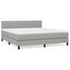 vidaXL Box spring postel s matrac&iacute; světle &scaron;ed&aacute; 160 x 200 cm textil