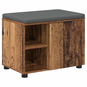 vidaXL Chodbičkov&aacute; lavice s pol&scaron;t&aacute;řem Star&eacute; dřevo 60 x 38 x 46 cm