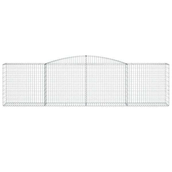 vidaXL Klenuté gabionové koše 5 ks 400x50x100/120cm pozinkované železo