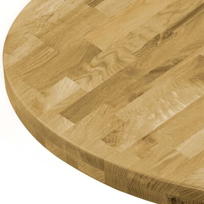 vidaXL Stolní deska z masivního dubového dřeva kulatá 44 mm 800 mm