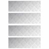 vidaXL Schodov&eacute; n&aacute;&scaron;lapy Obd&eacute;ln&iacute;kov&yacute; 4 pcs Stř&iacute;brn&aacute; 75 x 25 cm Hlin&iacute;k